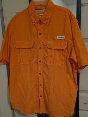 Magellan Outdoors Men’s Short-Sleeve Button-Down Shirt in  Orange